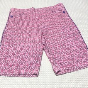 Pink Geometric Women's Bermuda Shorts
